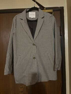 NWOT American Eagle Gingham/ Houndstooth Fall Preppy Professional Blazer